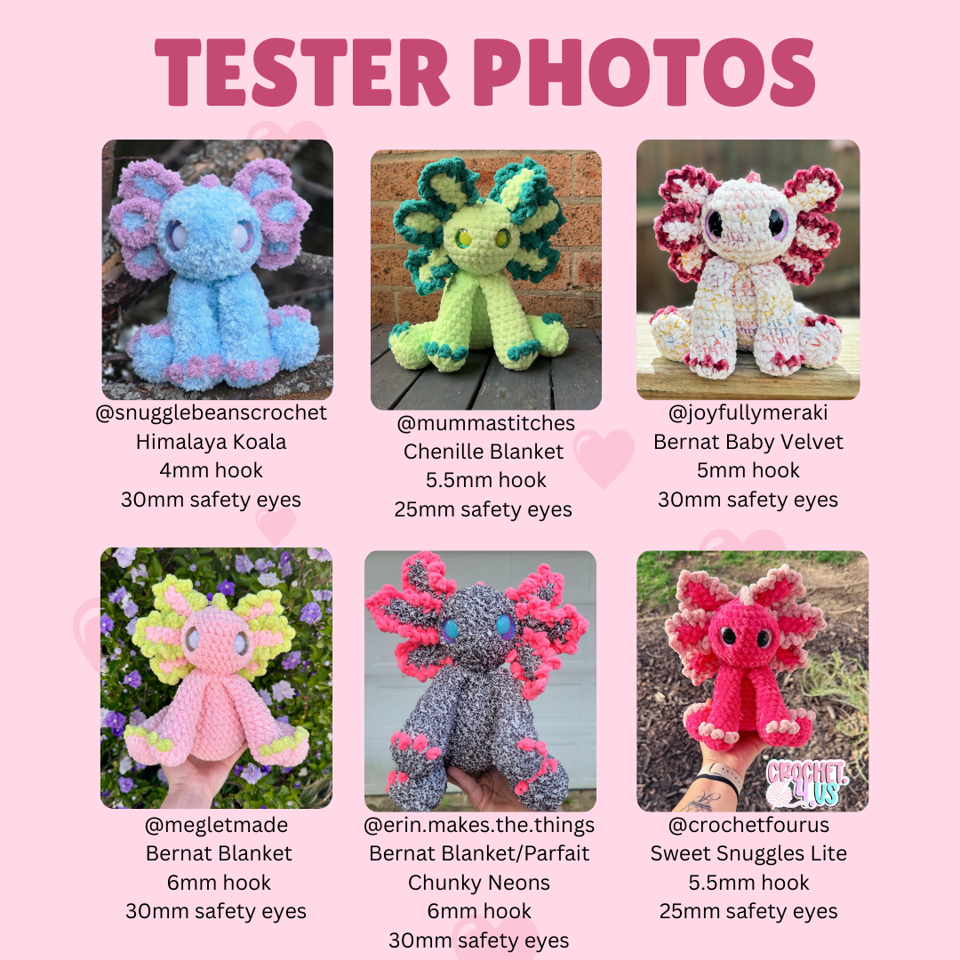 Allie the Axolotl (PDF Pattern)
