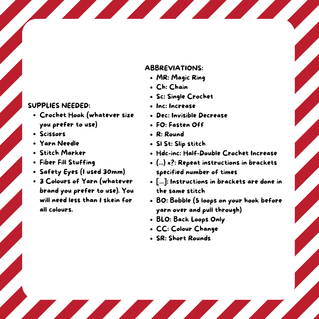 Candace the Candy Cane Dragon (PDF Pattern)