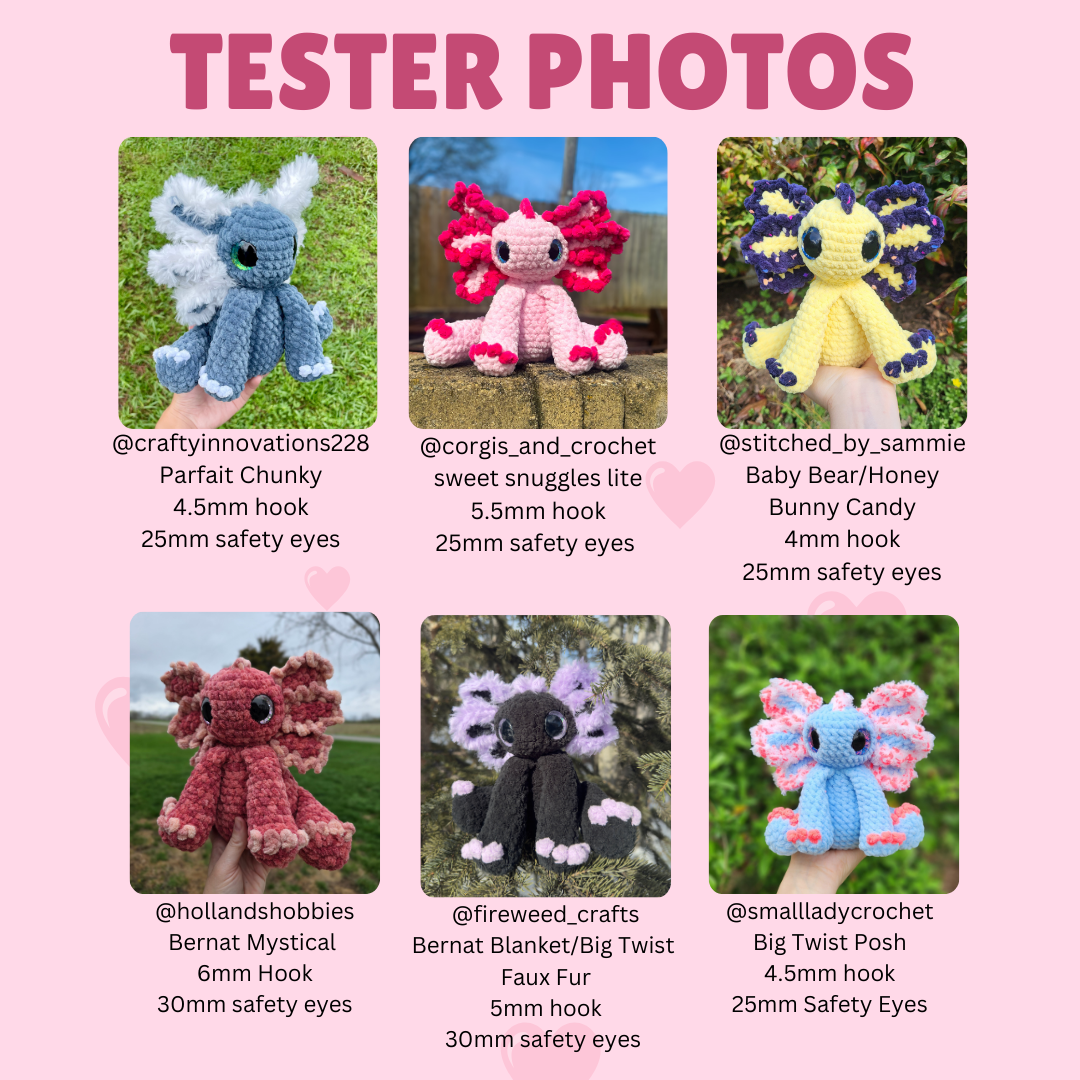 Allie the Axolotl (PDF Pattern)