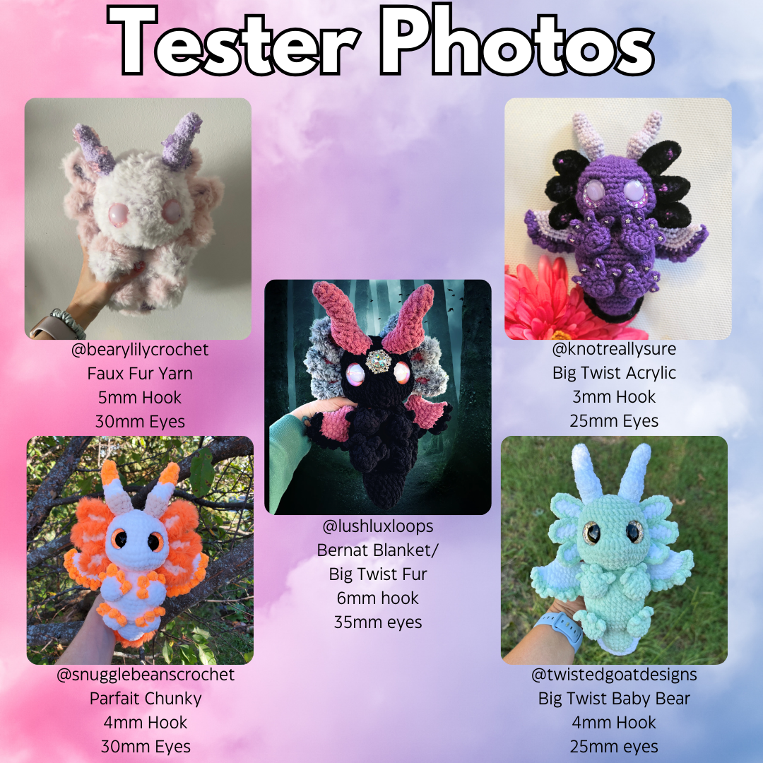Aurora the Axolotl Dragon (PDF Pattern)