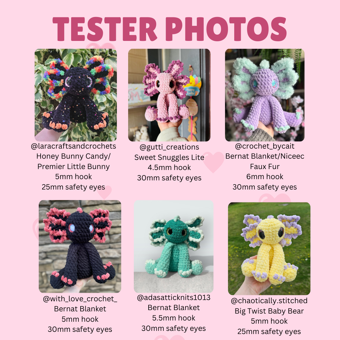 Allie the Axolotl (PDF Pattern)