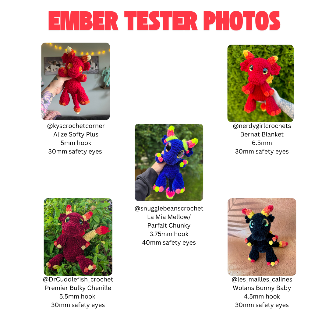 Ember the Fire Dragon (PDF Pattern)