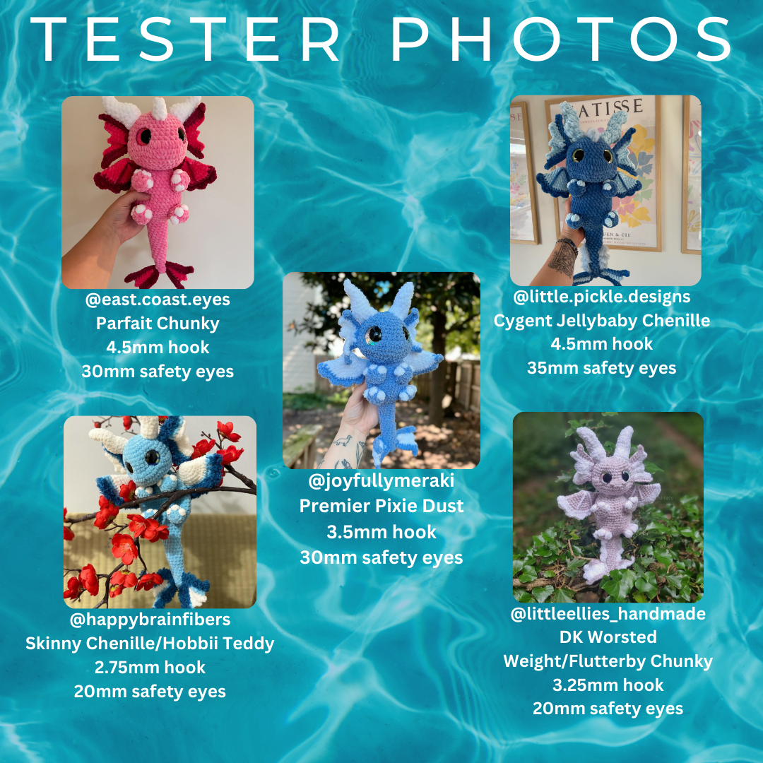 Kailani the Water Dragon (PDF Pattern)