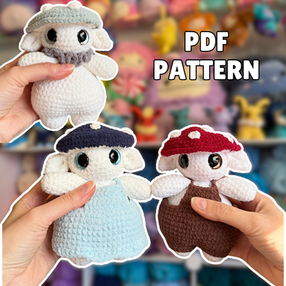 Button the Chubby Mushroom (PDF Pattern)