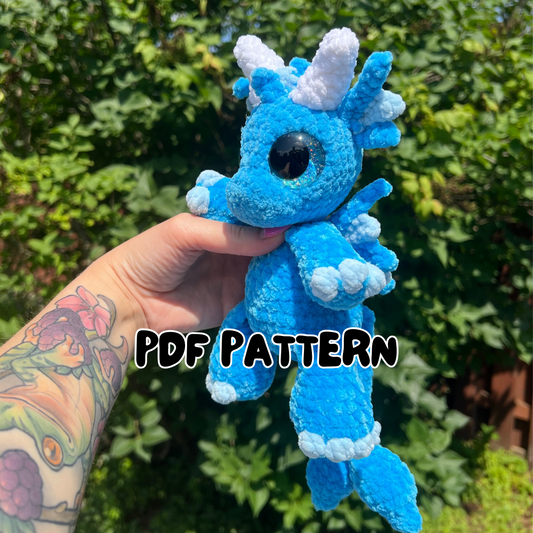 Aqua the Water Dragon (PDF Pattern)