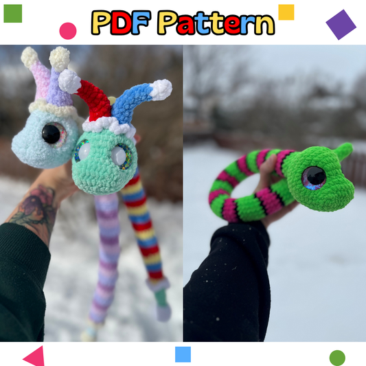 Jinx the Jester Snake (PDF Pattern)