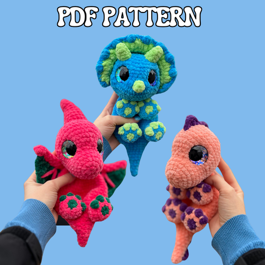 3-in-1 Dino Bundle (PDF Pattern)
