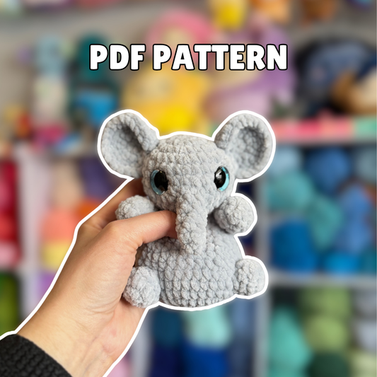 Peanut the Elephant - Squishy Beans (PDF Pattern)