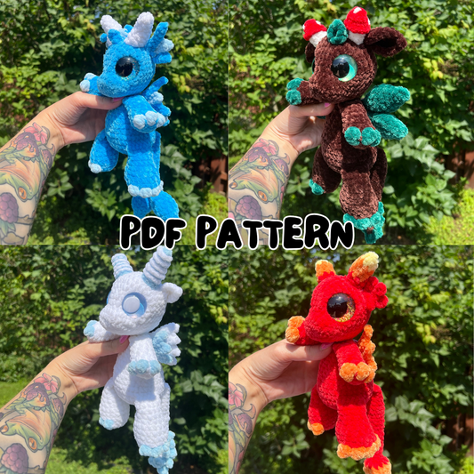 Elemental Dragons (PDF Pattern Bundle)