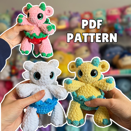 Eggatha the Mini Egg Dragon (PDF Pattern)