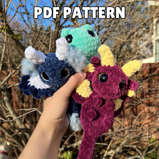 3-in-1 Mini Dragon Series (PDF Pattern Bundle)