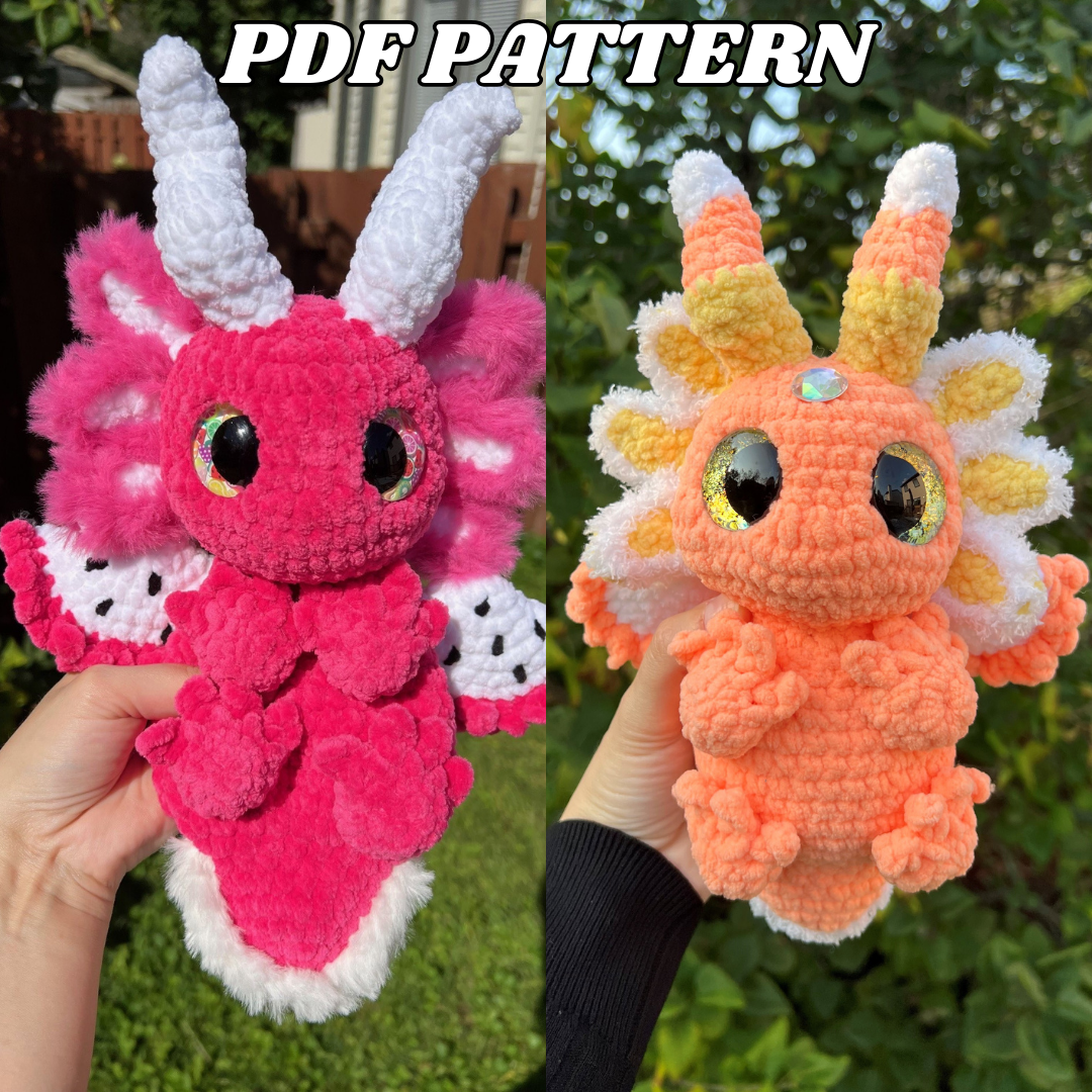 Aurora the Axolotl Dragon (PDF Pattern)