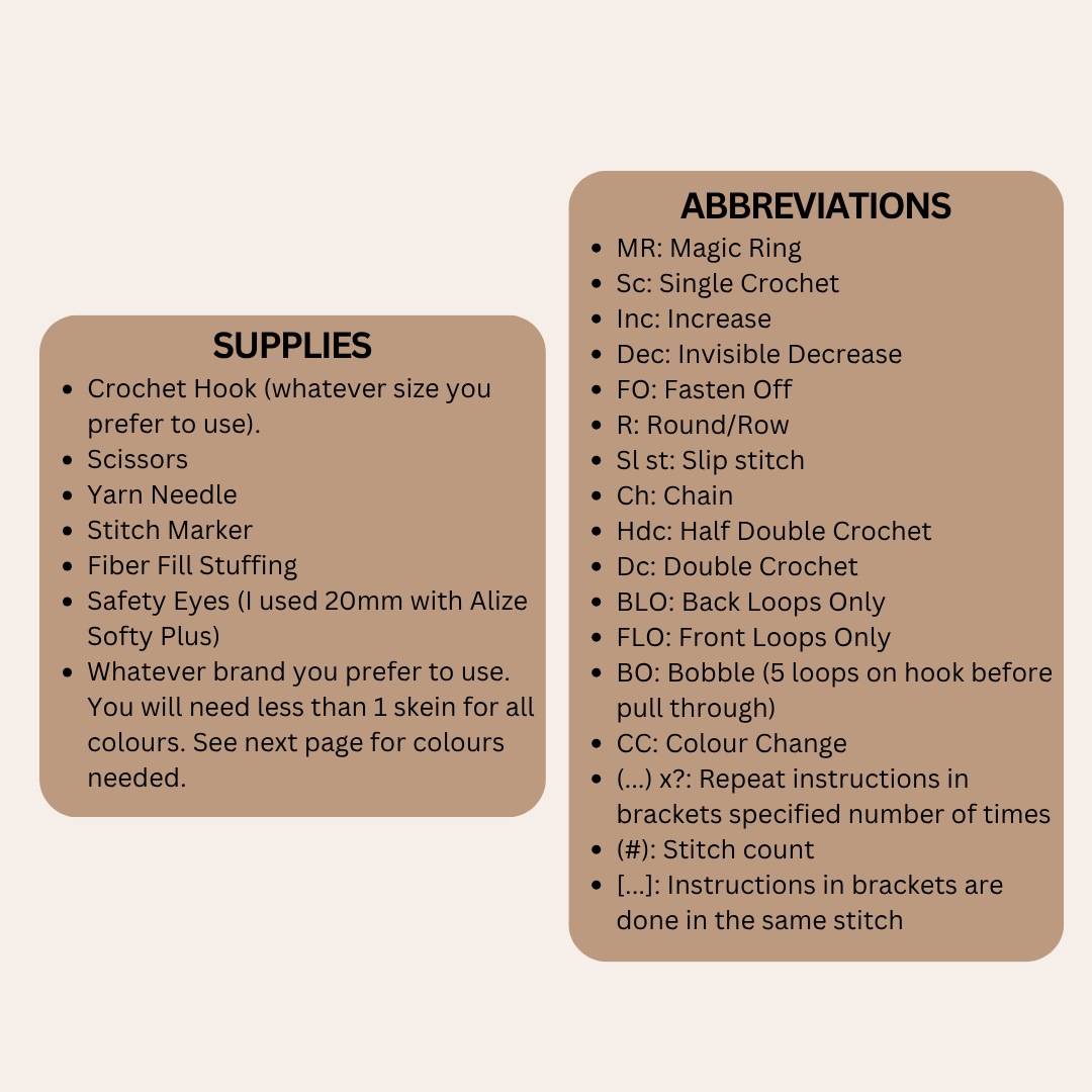Camie the Capybara - Bug Bundle (PDF Pattern)
