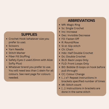Camie the Capybara - Bug Bundle (PDF Pattern)