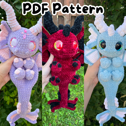 Kailani the Water Dragon (PDF Pattern)