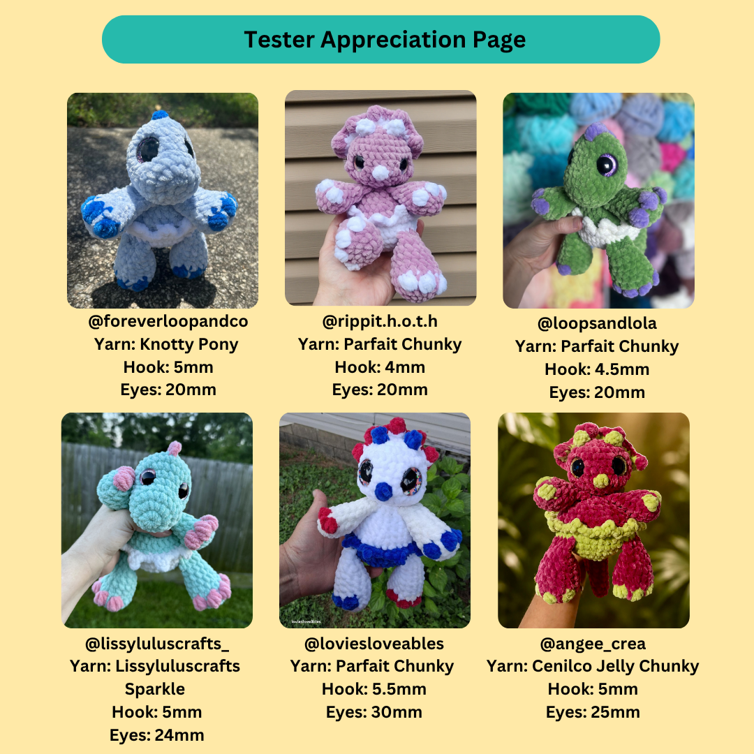 Mini Egg Dinos (Pattern Bundle)