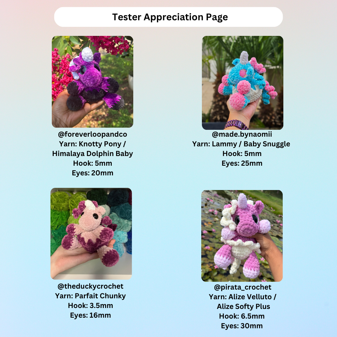 Seraphel the Mini Egg Unicorn (PDF Pattern)