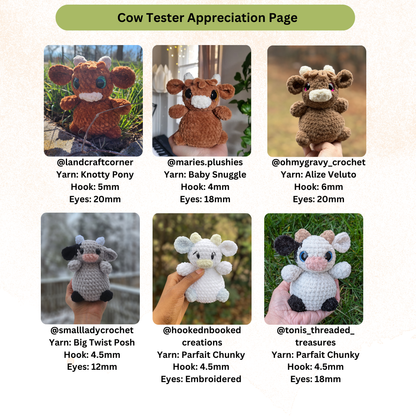 Daisy the Cow - Squishy Beans (PDF Pattern)