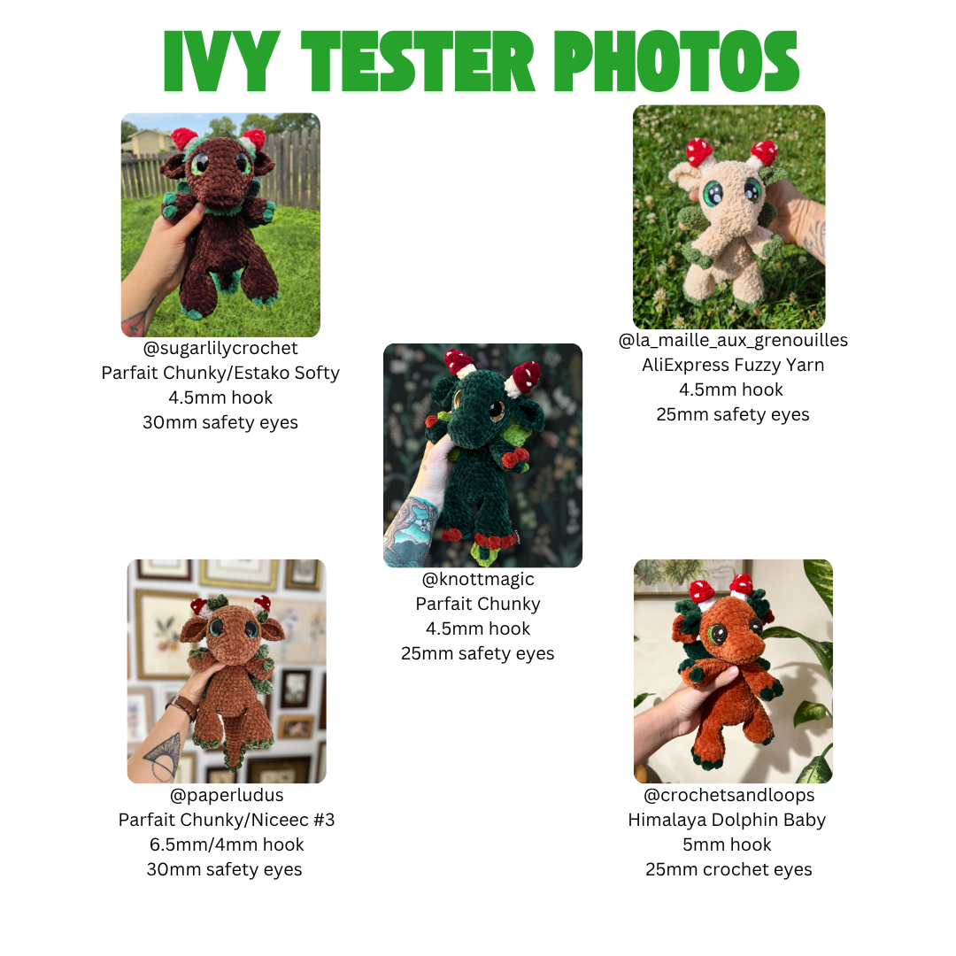 Ivy the Earth Dragon (PDF Pattern)