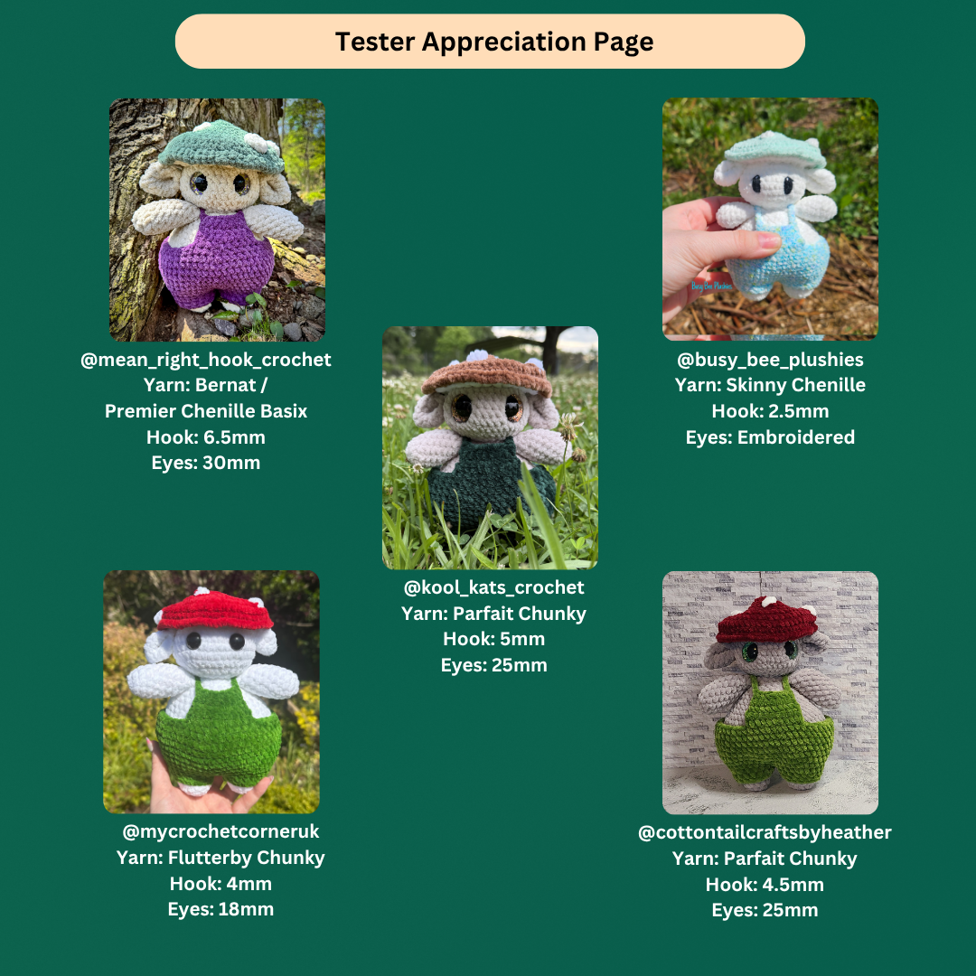 Button the Chubby Mushroom (PDF Pattern)