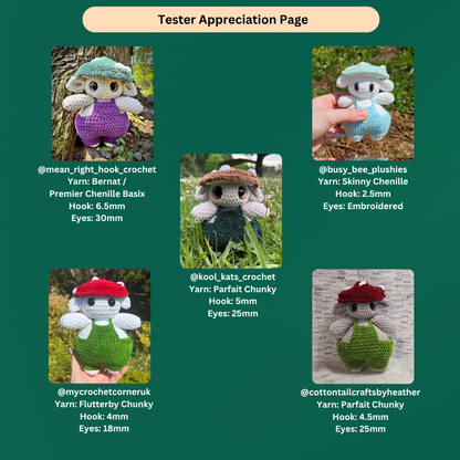 Button the Chubby Mushroom (PDF Pattern)