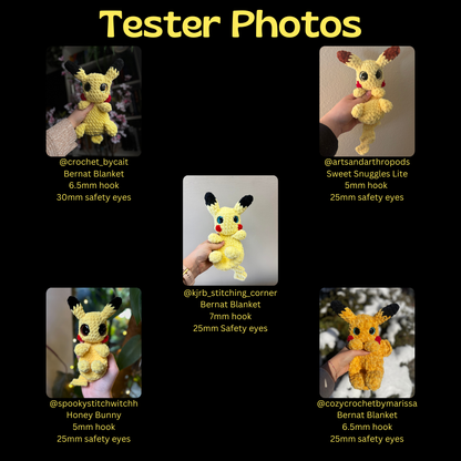 Bolt the Electric Mouse (PDF Pattern)