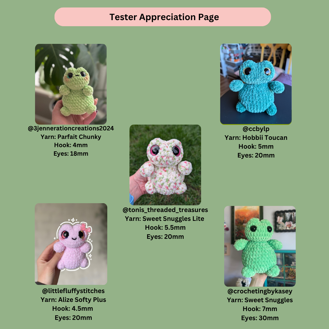 Hoppy the Frog - Squishy Beans (PDF Pattern)