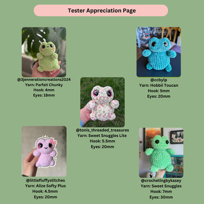 Hoppy the Frog - Squishy Beans (PDF Pattern)