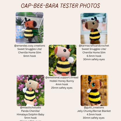 Camie the Capybara - Bug and Food Bundles (PDF Pattern Bundle)