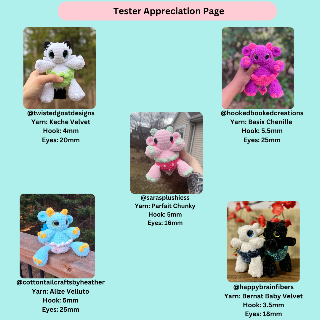 Eggatha the Mini Egg Dragon (PDF Pattern)