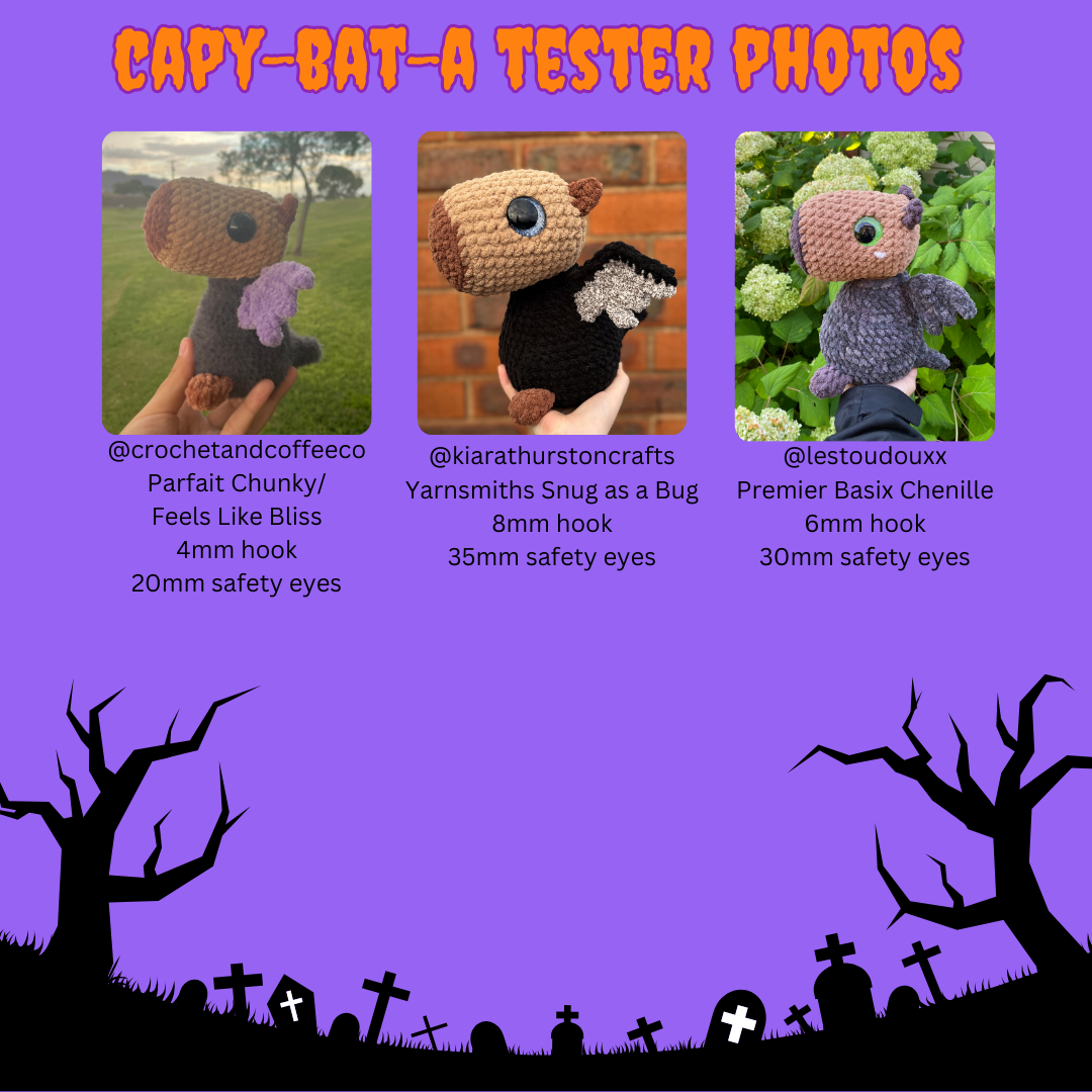 Camie the Capybara - Halloween Bundle (PDF Pattern)
