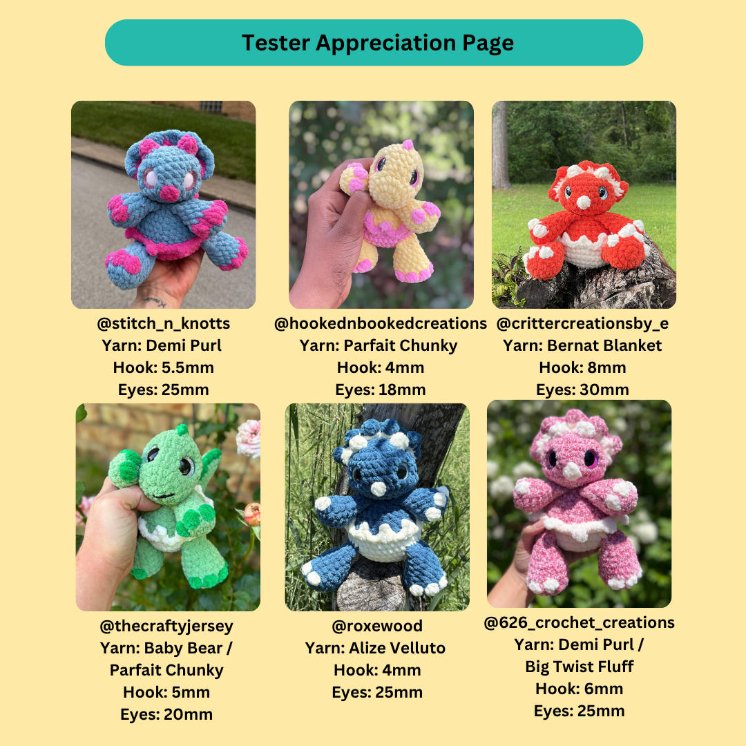 Mini Egg Dinos (Pattern Bundle)
