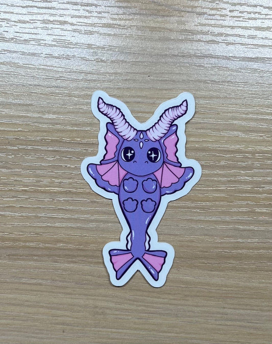 Kailani the Water Dragon Sticker (Purple/Pink)