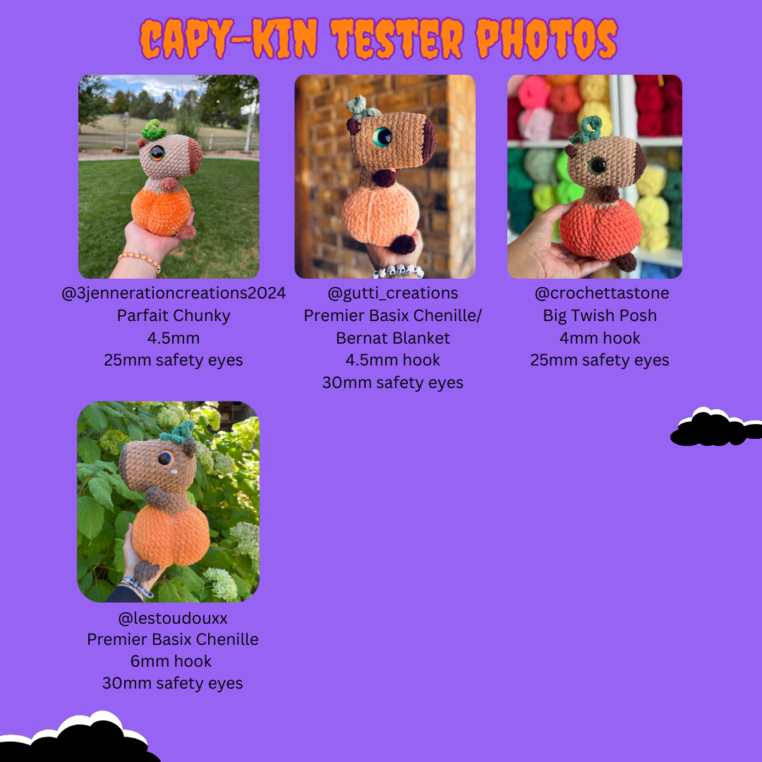 Camie the Capybara - Halloween Bundle (PDF Pattern)