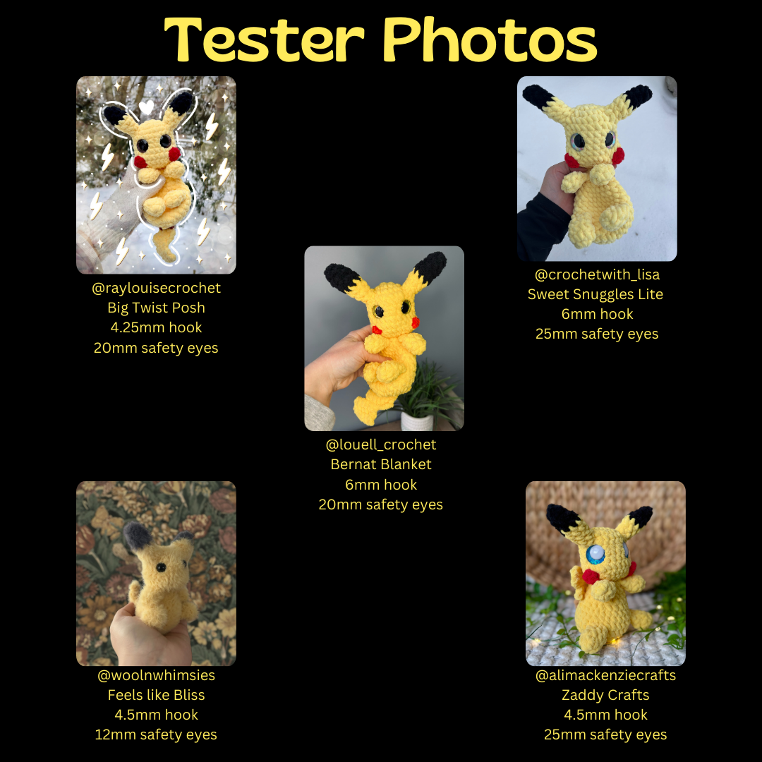 Bolt the Electric Mouse (PDF Pattern)