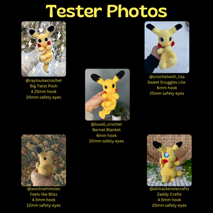 Bolt the Electric Mouse (PDF Pattern)