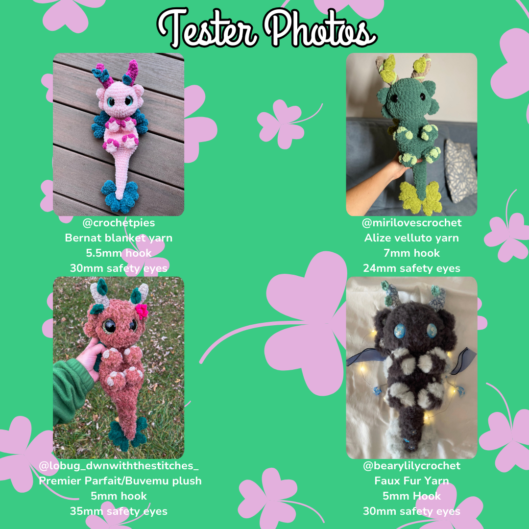 Clover the Forest Dragon (PDF Pattern)