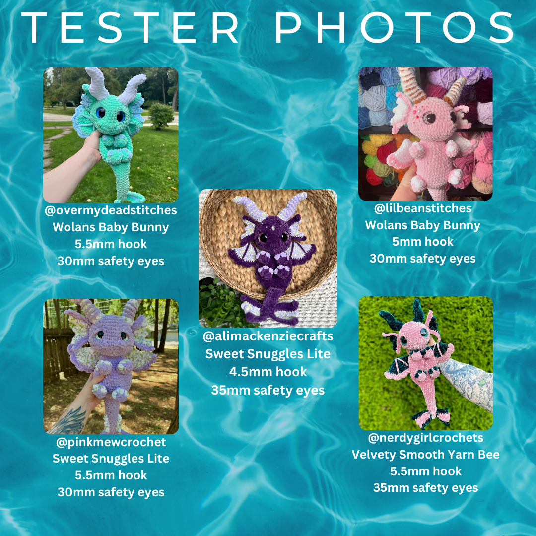 Kailani the Water Dragon (PDF Pattern)