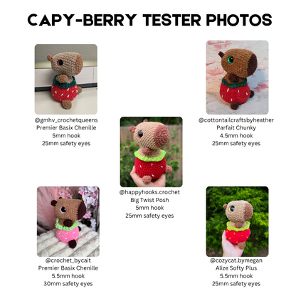 Camie the Capybara - Bug and Food Bundles (PDF Pattern Bundle)