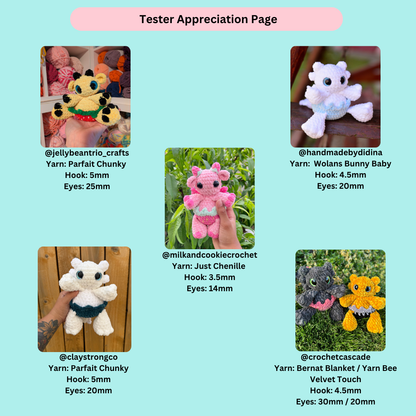 Eggatha the Mini Egg Dragon (PDF Pattern)