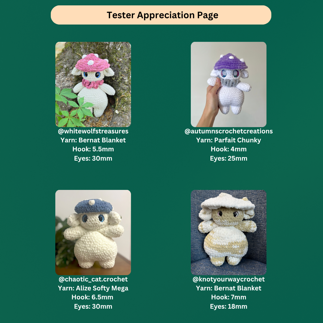 Button the Chubby Mushroom (PDF Pattern)