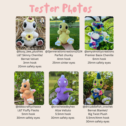 Daisy the Flower Dino (PDF Pattern)