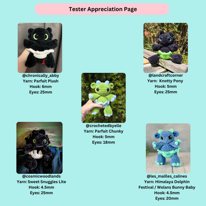 Eggatha the Mini Egg Dragon (PDF Pattern)