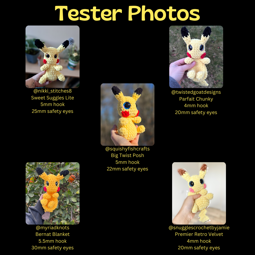 Bolt the Electric Mouse (PDF Pattern)