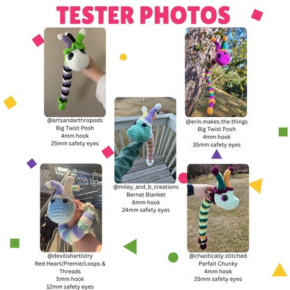 Jinx the Jester Snake (PDF Pattern)