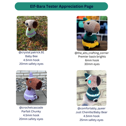 Camie the Capybara - Christmas Bundle (PDF Pattern)
