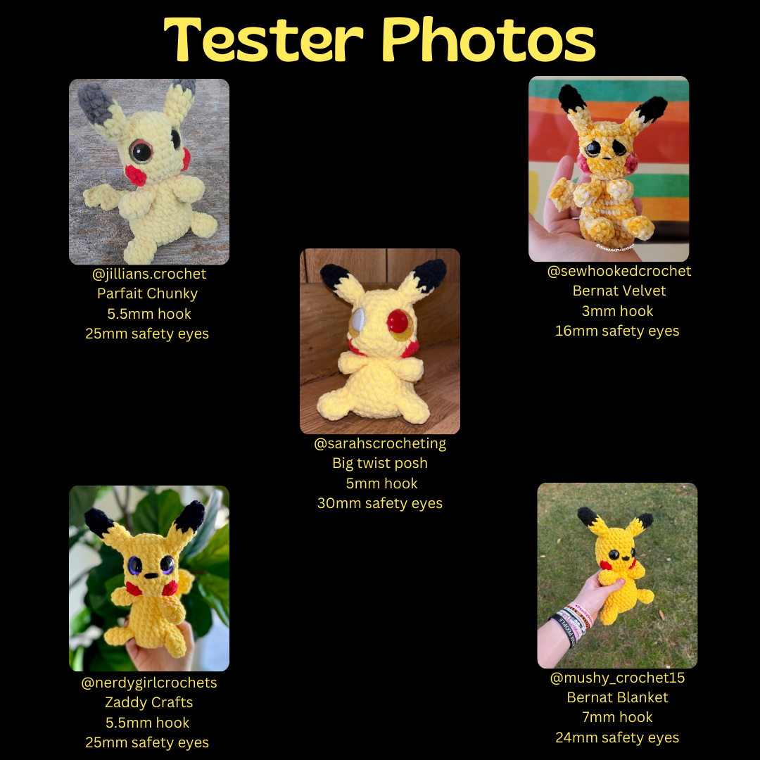 Bolt the Electric Mouse (PDF Pattern)