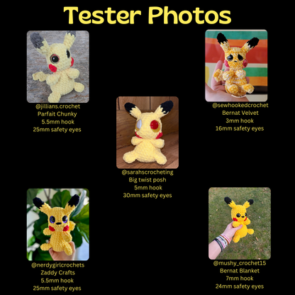 Bolt the Electric Mouse (PDF Pattern)