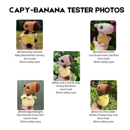 Camie the Capybara - Food Bundle (PDF Pattern)