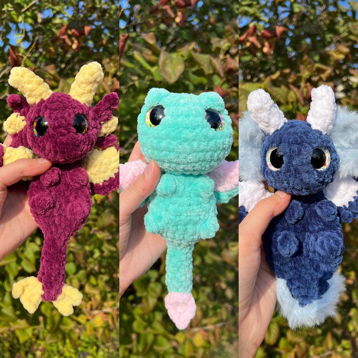 3-in-1 Mini Dragon Series (PDF Pattern Bundle)